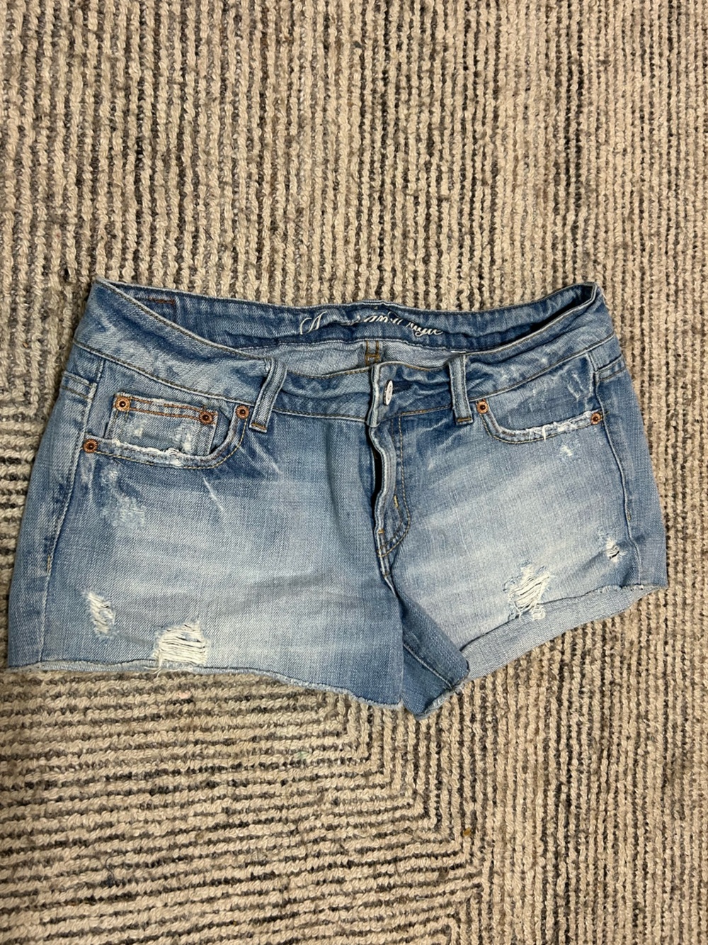 American Eagle Y2K Vintage Low-rise Denim Shorts Women's Shorts Size 8 2000s